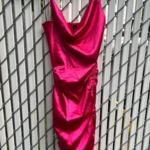 Hot Pink Bodycon Mini Dress JUNIORS XXS Divided (some minor wear/picks)